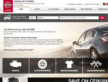 Tablet Screenshot of nissanofathensparts.com